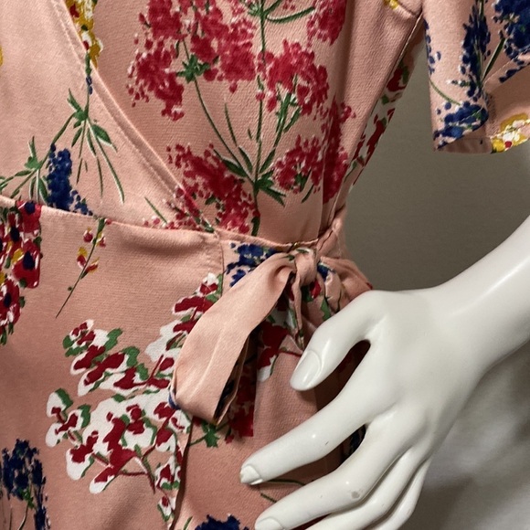 Lulus Mystic Mondays Cottagecore Floral Coquette Wrap Bohemian Maxi Dress Size S - Picture 10 of 10